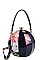 ELEGANT FASHION FLORAL BALL SATCHEL WITH LONG STRAP  JYLHU-079-F