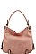 STYLISH EXPANDABLE SMOOTH PU LEATHER HOBO BAG JYLHU-096-1