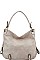 STYLISH EXPANDABLE SMOOTH PU LEATHER HOBO BAG JYLHU-096-1