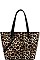 3in1 CLASSY LEOPARD DESIGNED FABRIC FASHION TOTE SET JYLHU-101-1W