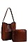 2IN1 CROCO PATTERN STYLISH TOTE BAG