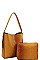 2IN1 CROCO PATTERN STYLISH TOTE BAG