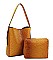 2IN1 CROCO PATTERN STYLISH TOTE BAG