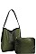 2IN1 CROCO PATTERN STYLISH TOTE BAG
