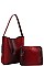 2IN1 CROCO PATTERN STYLISH TOTE BAG