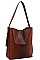 2IN1 CROCO PATTERN STYLISH TOTE BAG