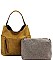 2in1 STYLISH TEXTURED PU LEATHER MULTI POCKET SATCHEL JYLHU-190