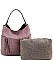 2in1 STYLISH TEXTURED PU LEATHER MULTI POCKET SATCHEL JYLHU-190