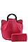 2 IN 1 STYLISH CROC PRINT SATCHEL