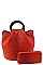 2 IN 1 STYLISH CROC PRINT SATCHEL