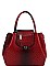 STYLISH TEXTURED PU LEATHER CROCO PATTERN TRENDY SATCHEL JYLHU-201