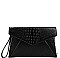 STYLISH CROC TEXTURE ENVELOPE CLUTCH WITH CHAIN JY-LHU-206
