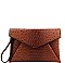 STYLISH CROC TEXTURE ENVELOPE CLUTCH WITH CHAIN JY-LHU-206
