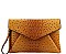 STYLISH CROC TEXTURE ENVELOPE CLUTCH WITH CHAIN JY-LHU-206