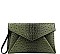 STYLISH CROC TEXTURE ENVELOPE CLUTCH WITH CHAIN JY-LHU-206