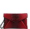 STYLISH CROC TEXTURE ENVELOPE CLUTCH WITH CHAIN JY-LHU-206