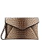 STYLISH CROC TEXTURE ENVELOPE CLUTCH WITH CHAIN JY-LHU-206