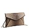 STYLISH CROC TEXTURE ENVELOPE CLUTCH WITH CHAIN JY-LHU-206