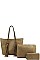 3IN1 DESIGNER BIG TASSEL SHOPPER WITH MATCHING WALLET