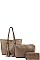 3IN1 DESIGNER BIG TASSEL SHOPPER WITH MATCHING WALLET