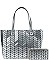 STYLISH 2 IN 1 HERRINGBONE PATTERN TOTE BAG WITH MATCHING WALLET JY-LHU-221-1W