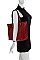 STYLISH 2 IN 1 HERRINGBONE PATTERN TOTE BAG WITH MATCHING WALLET JY-LHU-221-1W