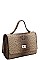 MODERN FASHION CROCO PATTERN SATCHEL WITH LONG STRAP