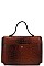 MODERN FASHION CROCO PATTERN SATCHEL WITH LONG STRAP