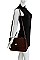 MODERN FASHION CROCO PATTERN SATCHEL WITH LONG STRAP