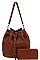 2IN1 BUCKET SHOULDER BAG WITH MATCHING WALLET