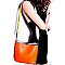 LHU078-LP Color Block Strap Shoulder Bag Hobo