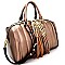 QUILTED BONES ACCENT SATCHEL