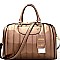 QUILTED BONES ACCENT SATCHEL