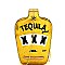 LHU121-LP Patent Tequila Bottle Theme Novelty Cross Body