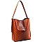 ADJUSTABLE STRAP OSTRICH HOBO