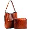 ADJUSTABLE STRAP OSTRICH HOBO