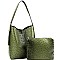 ADJUSTABLE STRAP OSTRICH HOBO