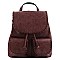 Whipstitched Double Pocket Drawstring Backpack MH-LHU153