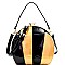 Multi-colored Patchwork Patent Frame Round Satchel MH-LHU162PT