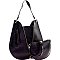 Zipper Accent Ostrich Embossed 2 in 1 Hobo MH-LHU163