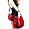 Zipper Accent Ostrich Embossed 2 in 1 Hobo MH-LHU163