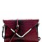 Ostrich Embossed Envelope Clutch Cross Body MH-LHU169