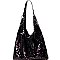 LUX FULL-SEQUINED HOBO BAG