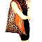Leopard Accent Fringed Hobo SET & Wallet - DESIGNER LIKE
