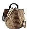 2-Way Handle Accent Ostrich Satchel Wallet SET