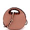 ROUND LEOPARD HANDLE SATCHEL