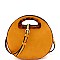ROUND LEOPARD HANDLE SATCHEL
