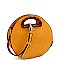ROUND LEOPARD HANDLE SATCHEL