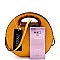 ROUND LEOPARD HANDLE SATCHEL