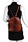 2 IN 1 CROCO TEXTURED BACKPACK WITH WALLET